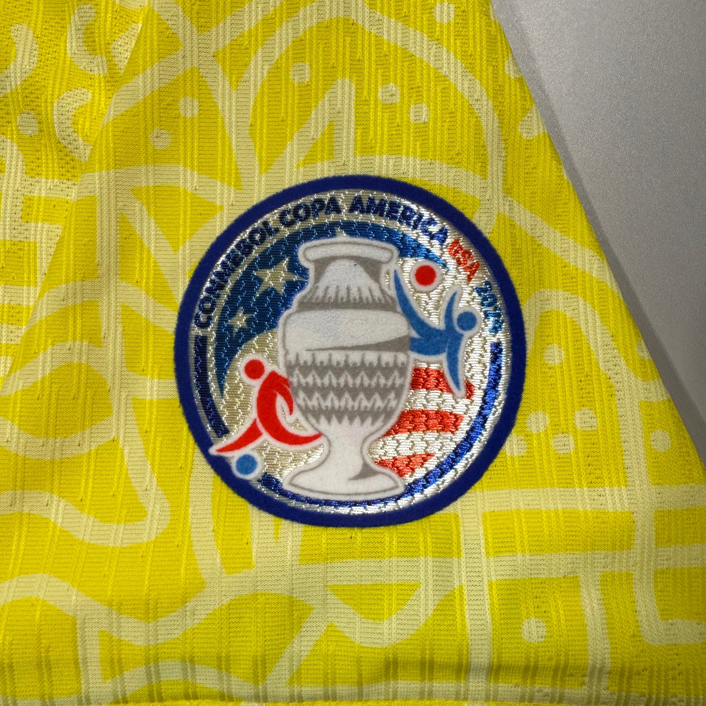 Official #5 Bruno G. 2024 Brazil Home Authentic Shirt Copa America Size M