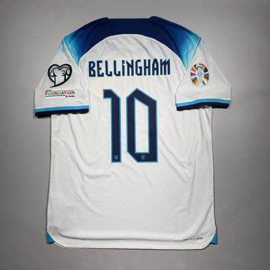Official #10 Bellingham 2022 England Home Authentic Shirt Size L