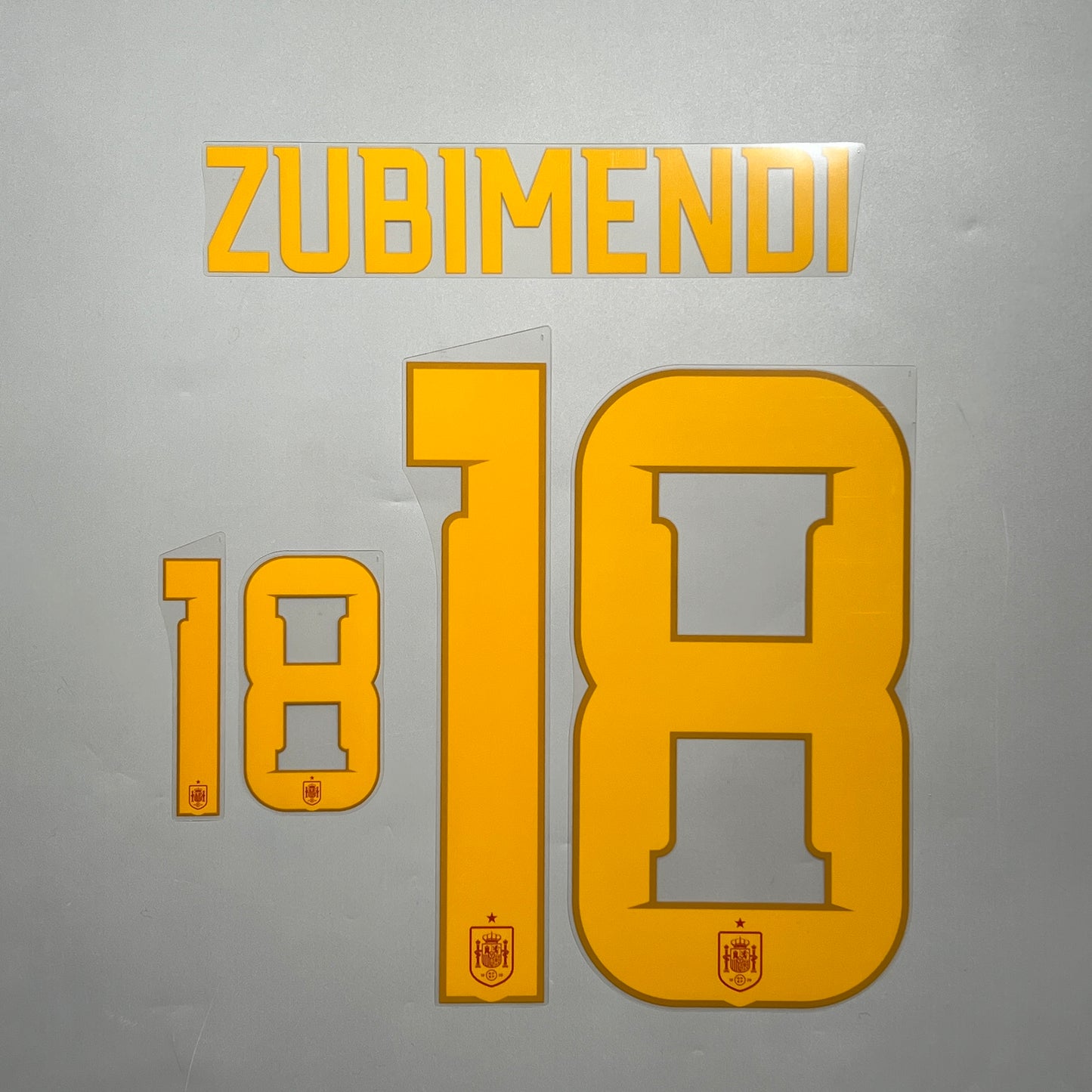 Official #18 Zubimendi 2026 Spain Home Name & Number set