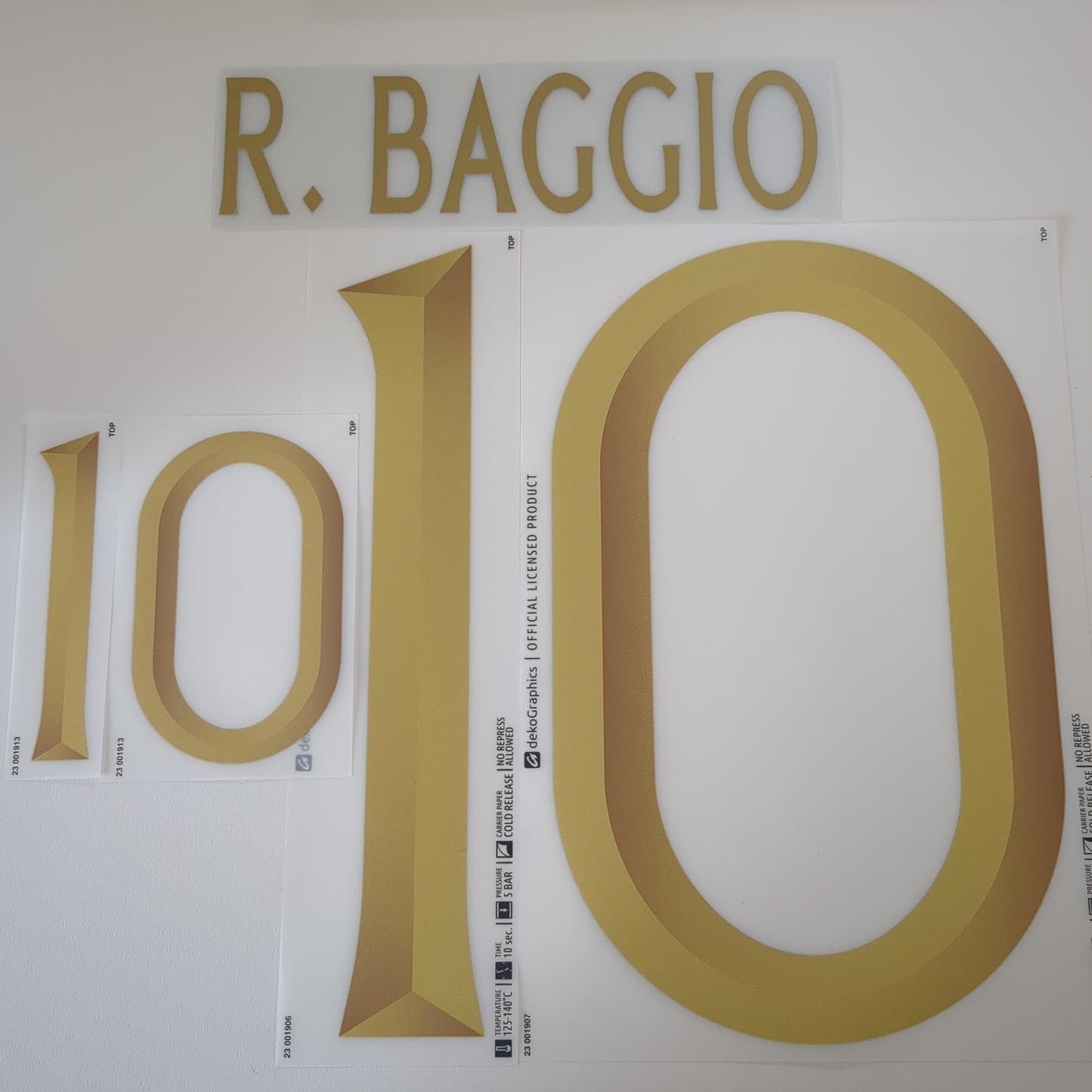 23-24 Italy 125th #10 R.BAGGIO Name and Number set