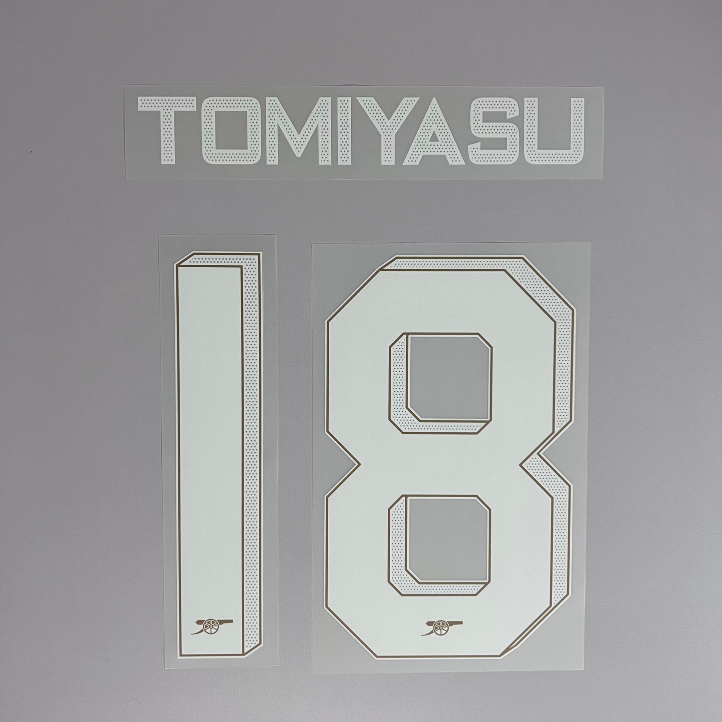 23-24 Arsenal Home Cup Font Name & Number Set