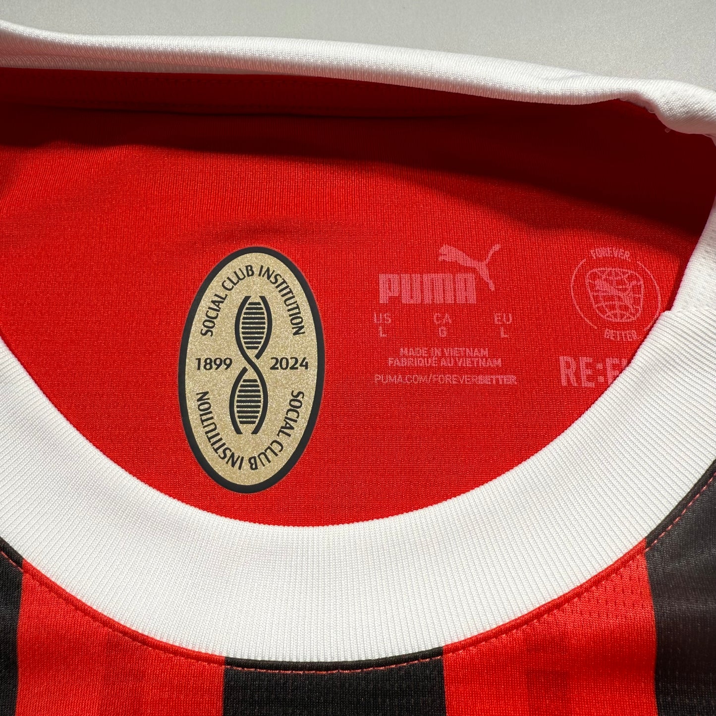 Official #11 Pulisic 24/25 AC Milan Home Stadium Shirt Super Copa Final Size L