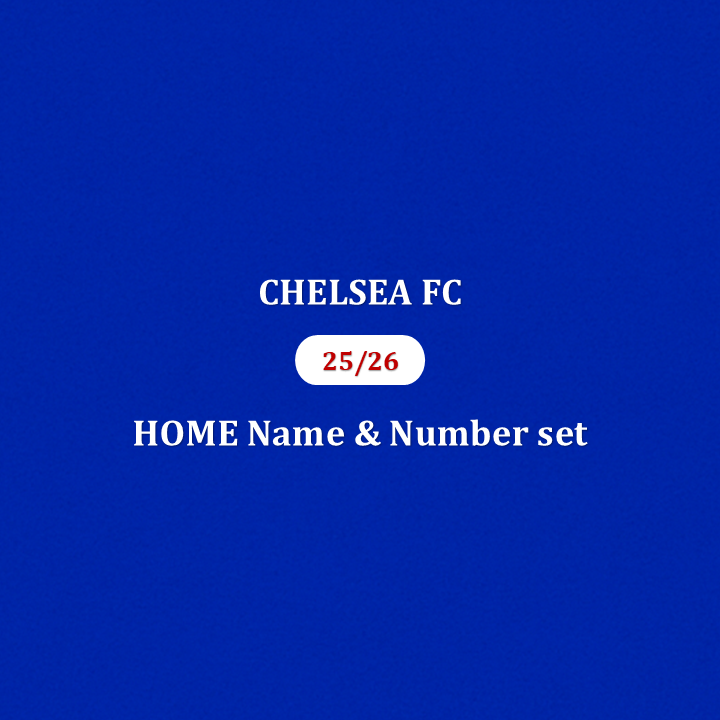 Official 25/26 Chelsea FC Home English Premier League Name and Number set