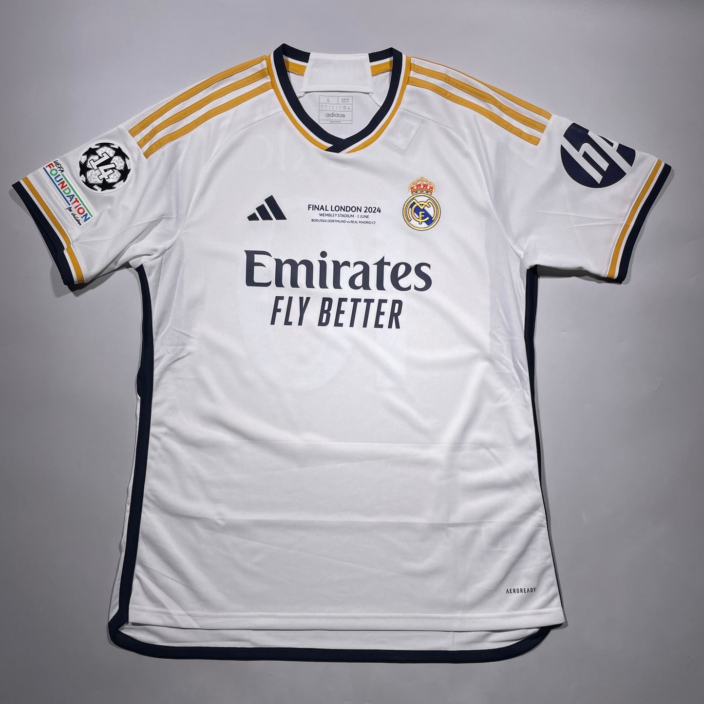 Official #10 Modric 23/24 Real Madrid Home Stadium Shirt Champions League Final