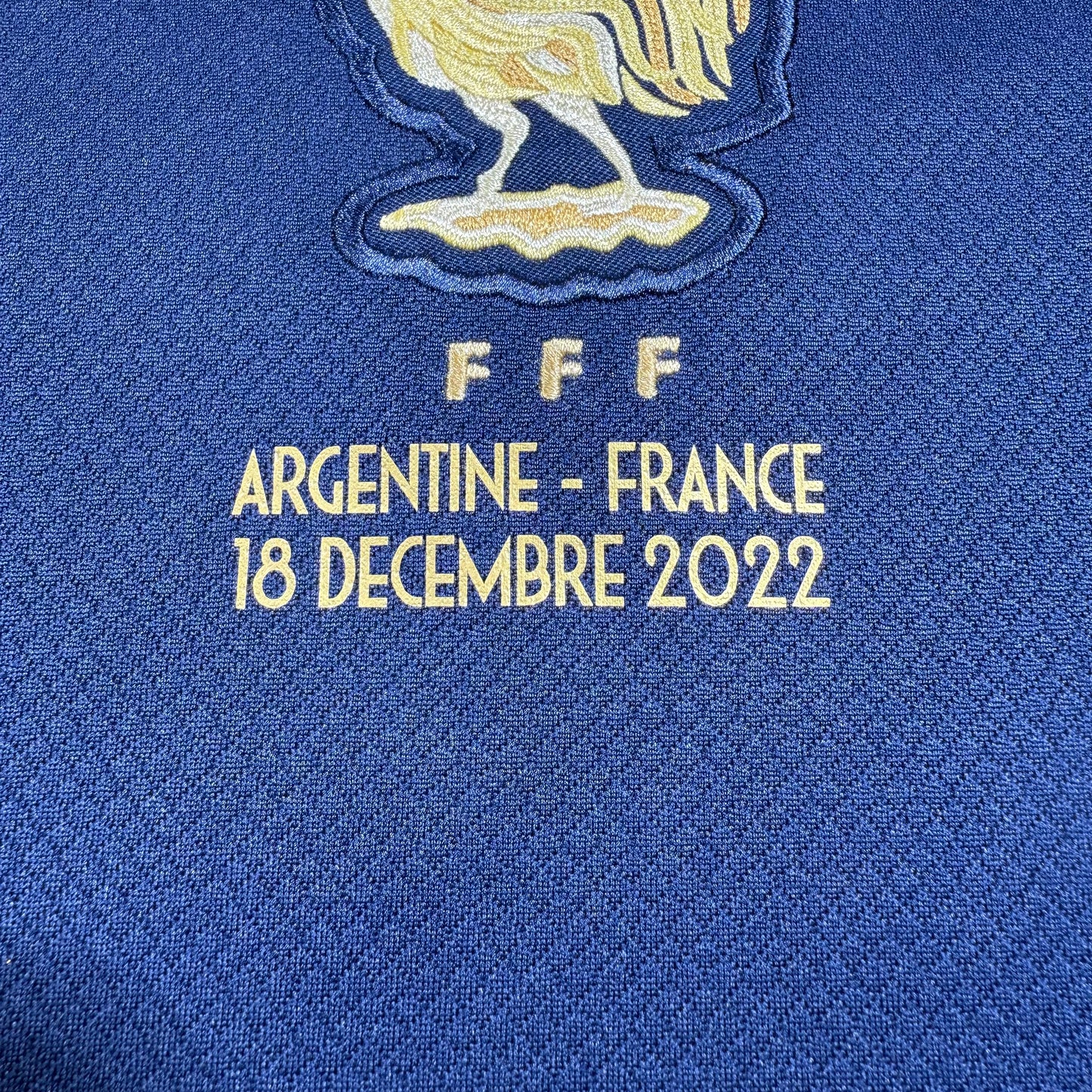 Official #11 Dembele 2022 France Home Stadium Shirt Qatar World Cup Final Size M