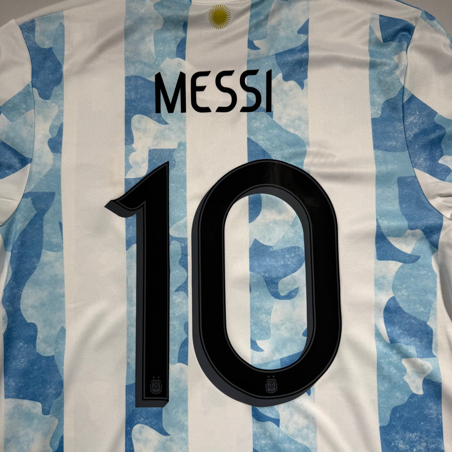 Official #10 Messi 2021 Argentina Home Stadium Shirt Finallisima Size S/M=JP:L