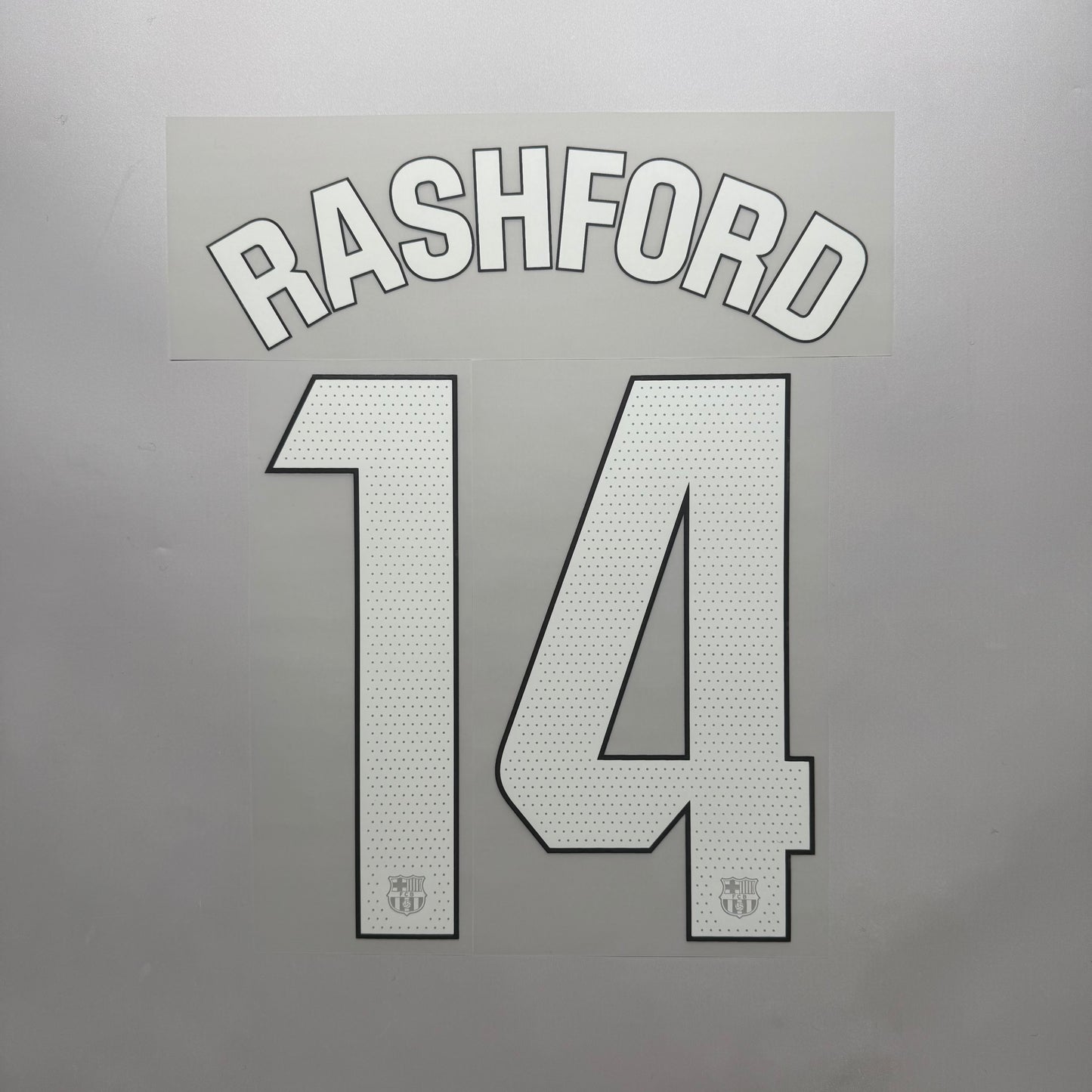 Official #14 Rashford 25/26 FC Barcelona 3rd Name & Number set La Liga