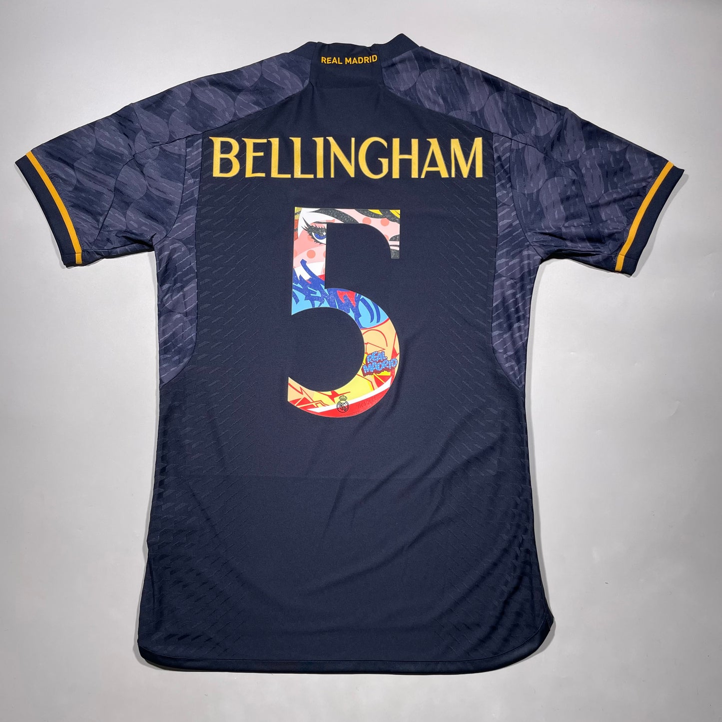 Official #5 Bellingham 23/24 Real Madrid Away Authentic Shirt Summer Tour Edition