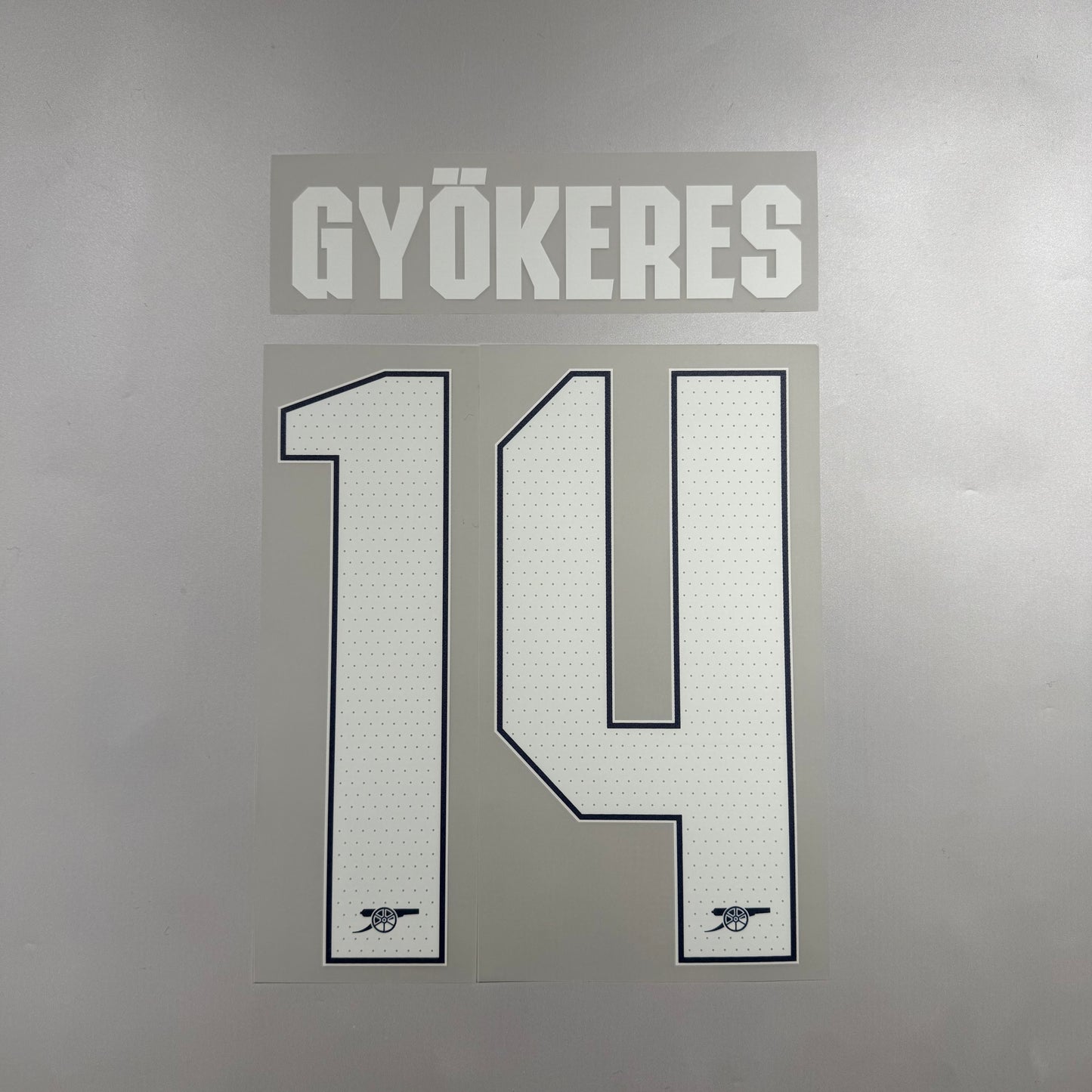 Official #14 Gyokeres 25/26 Arsenal HomeName and Number set Club Font
