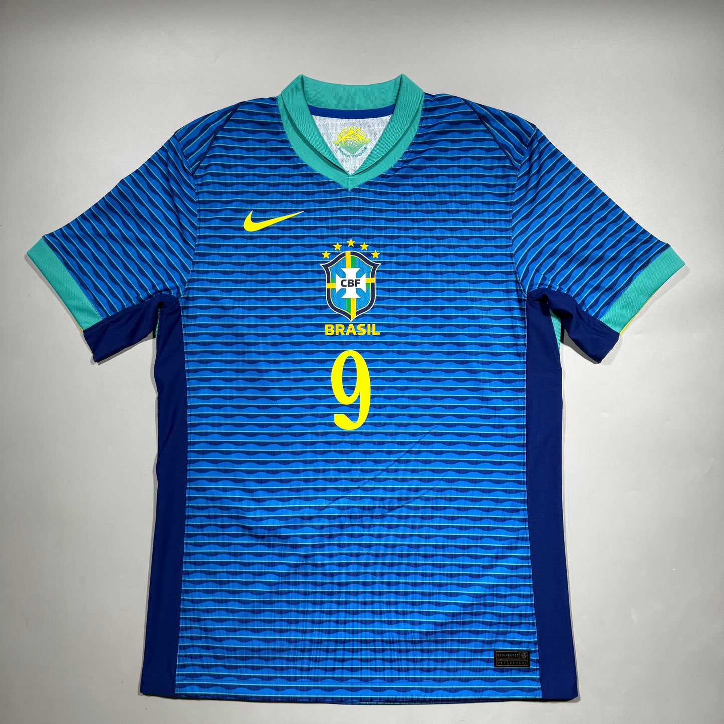 Official #9 Endrick 2024 Brazil Away Authentic Shirt Size M