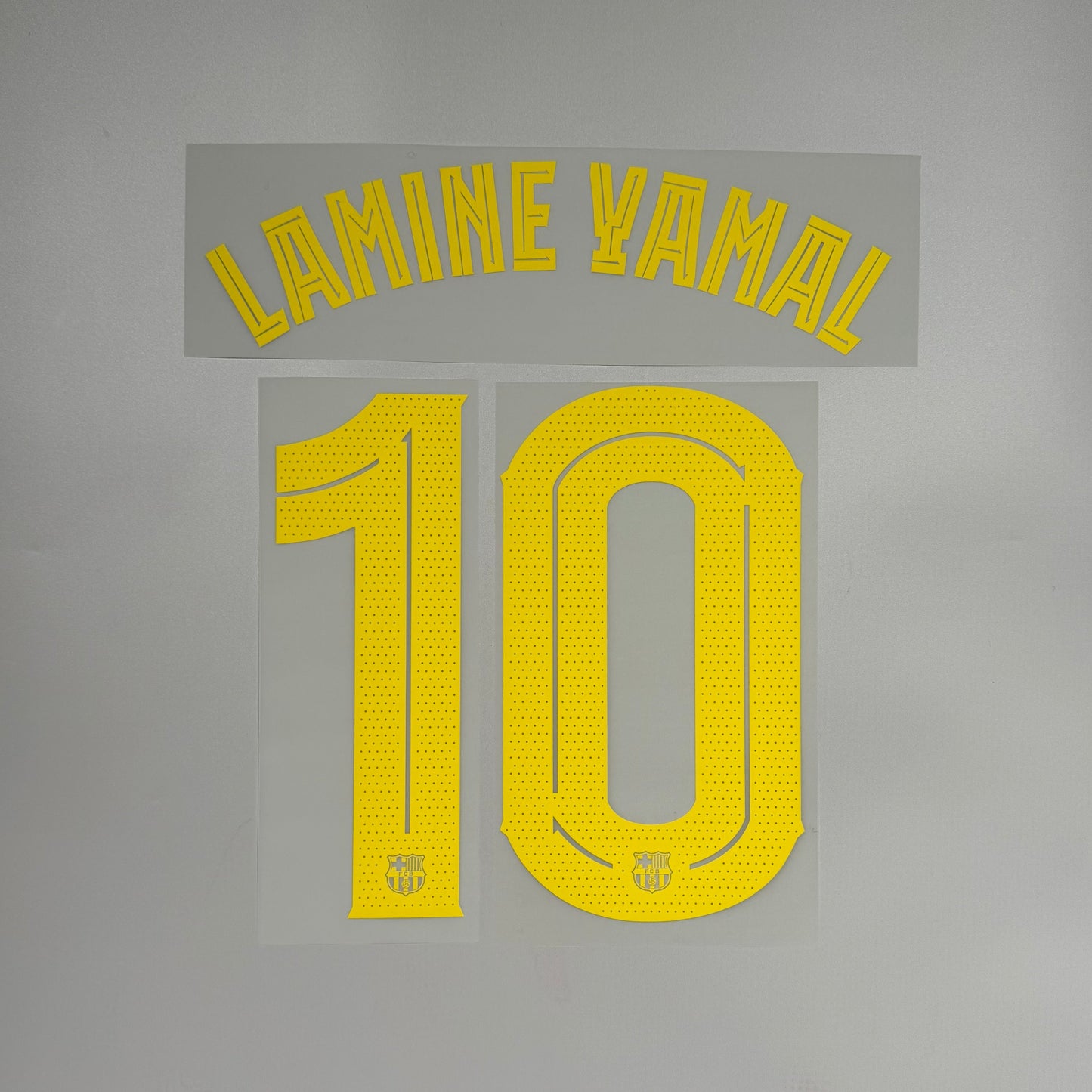 Official #10 Lamine Yamal 25/26 FC Barcelona Home Name & Number set Club Font
