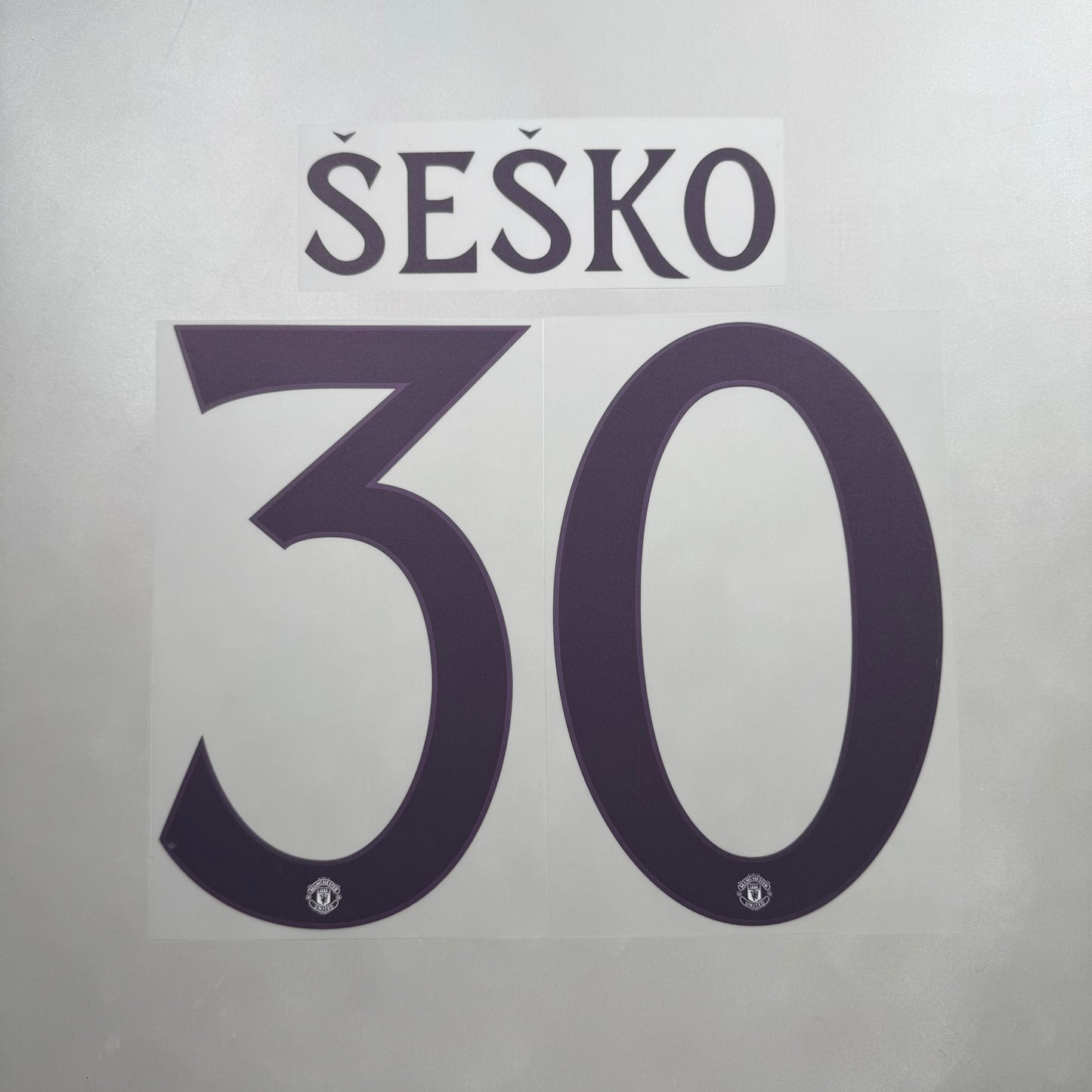 Official #30 Sesko 25/26 Manchester United Away Name and Number set Club Font