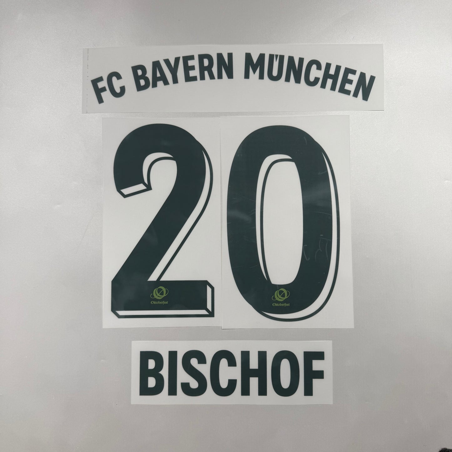 Official #20 Bischof 25/26 FC Bayern Munchen Name & Number set Oktoberfest Special Edition