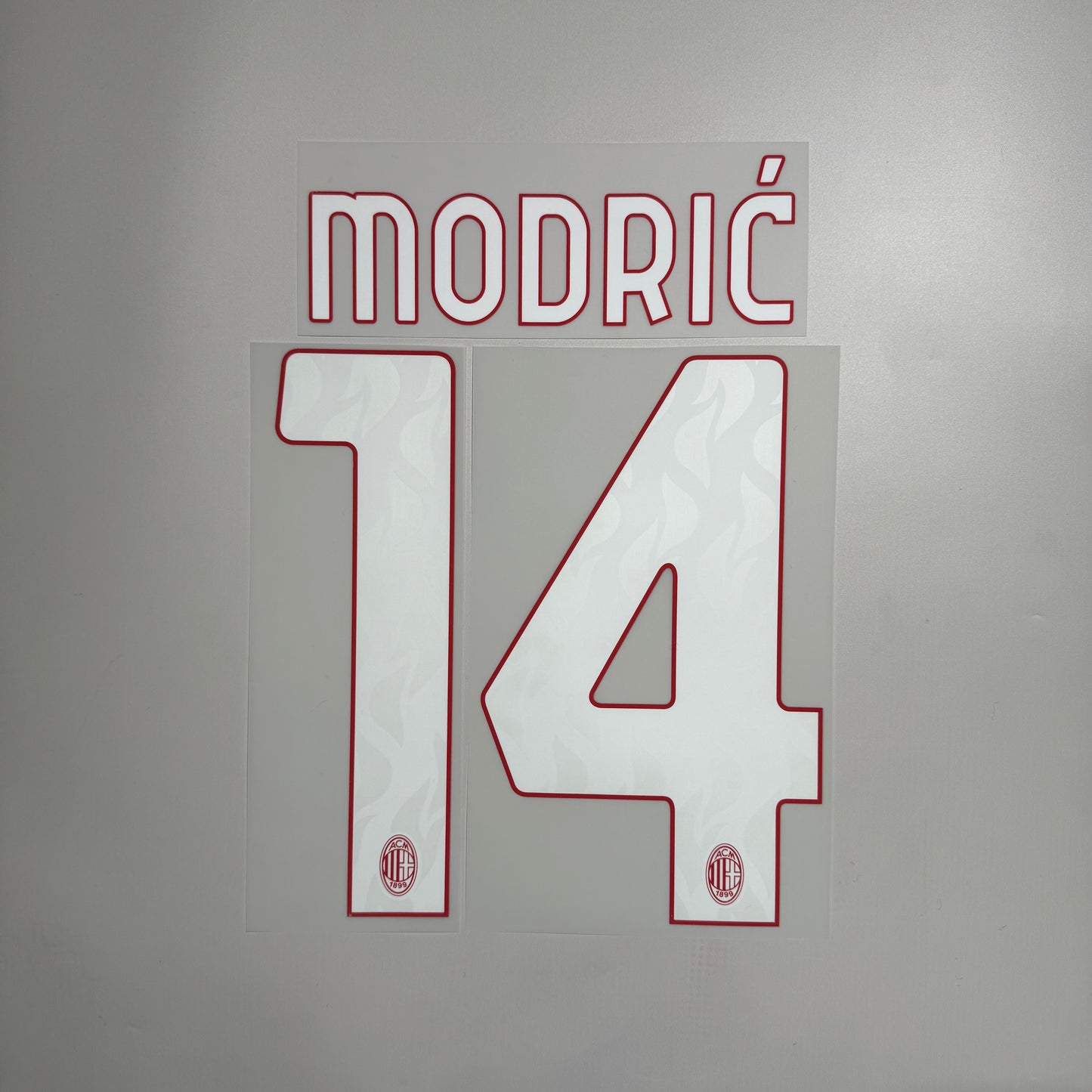 #14 Modric 25/26 AC Milan Home Name & Number set Club Font
