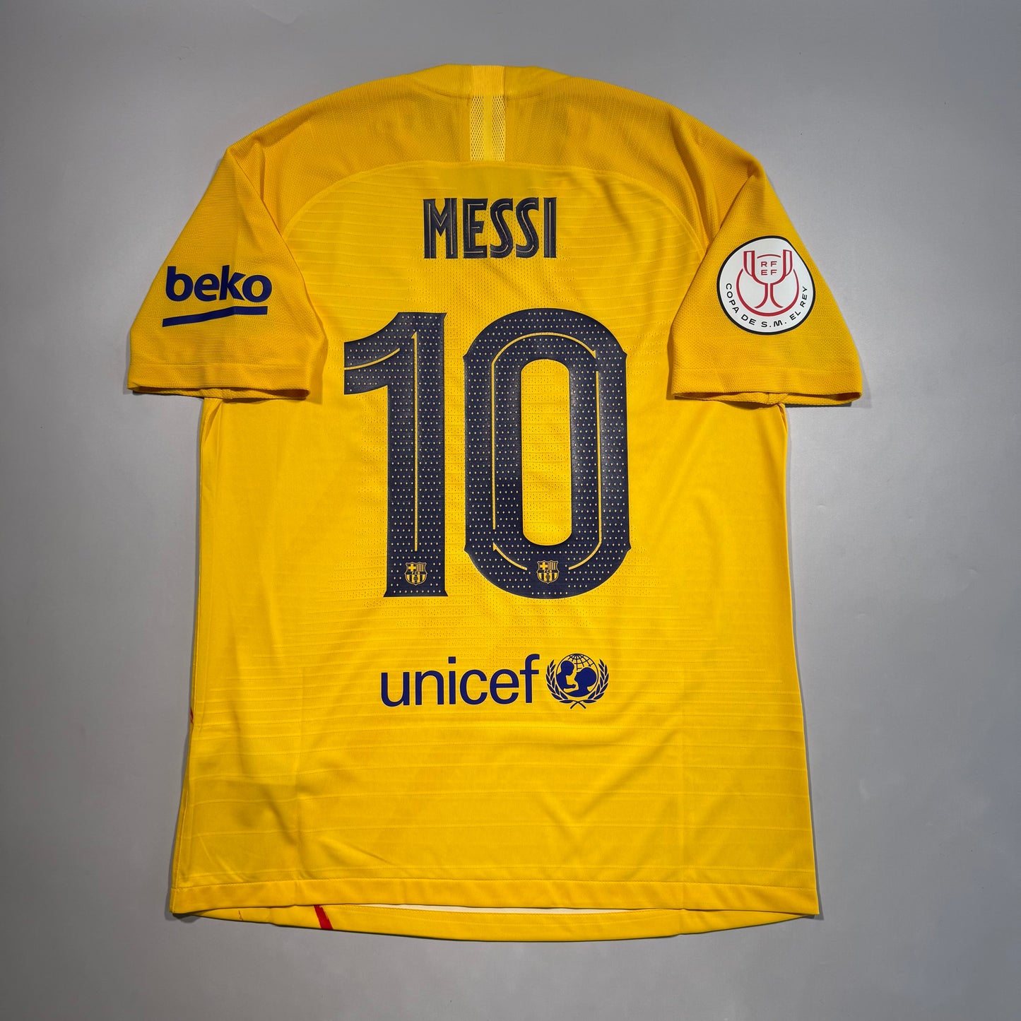 Official #10 Messi 20/21 FC Barcelona 4th Authentic Shirt Copa Del Rey Final Size L