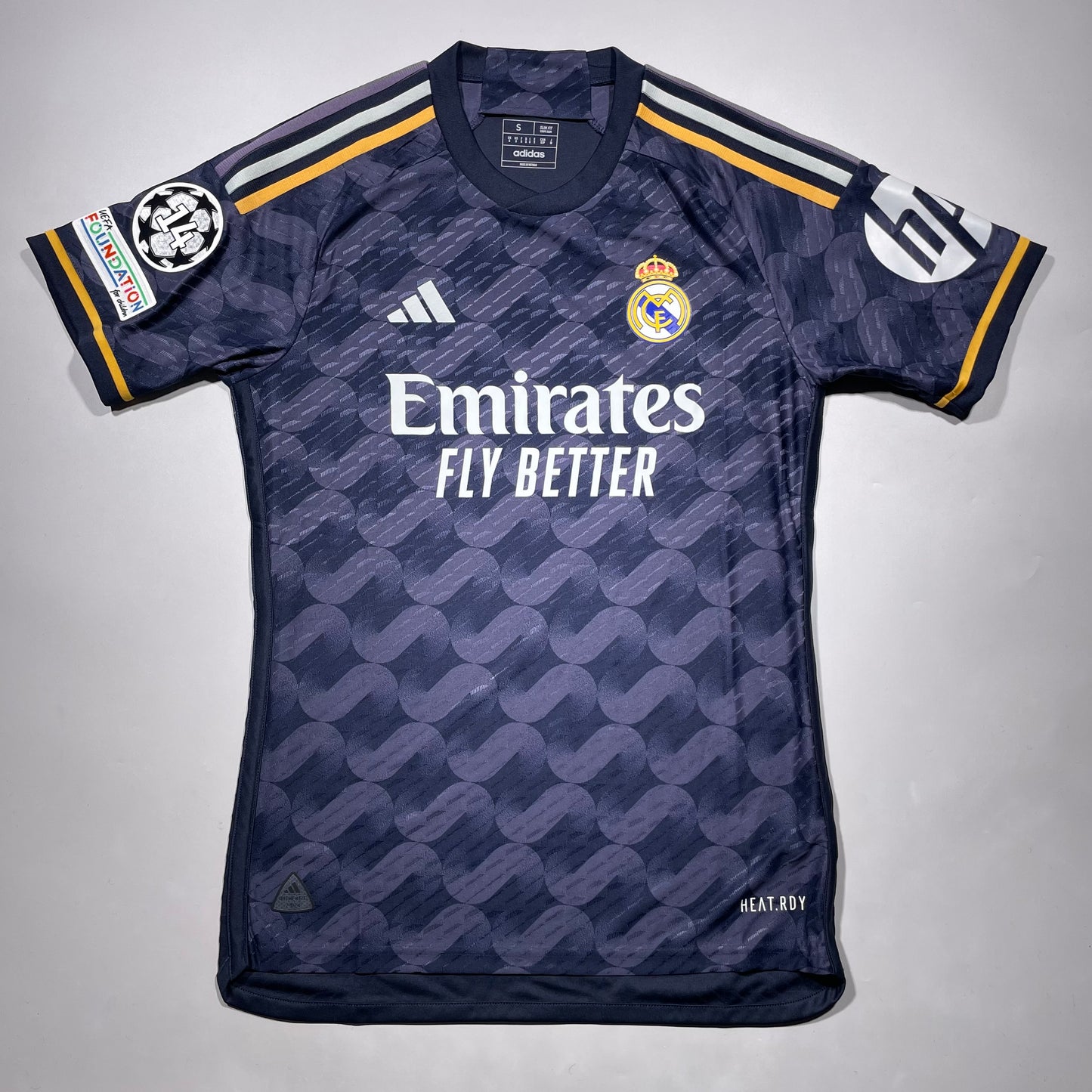 Official #15 Valverde 23/24 Real Madrid Away Authentic Shirt Champions League