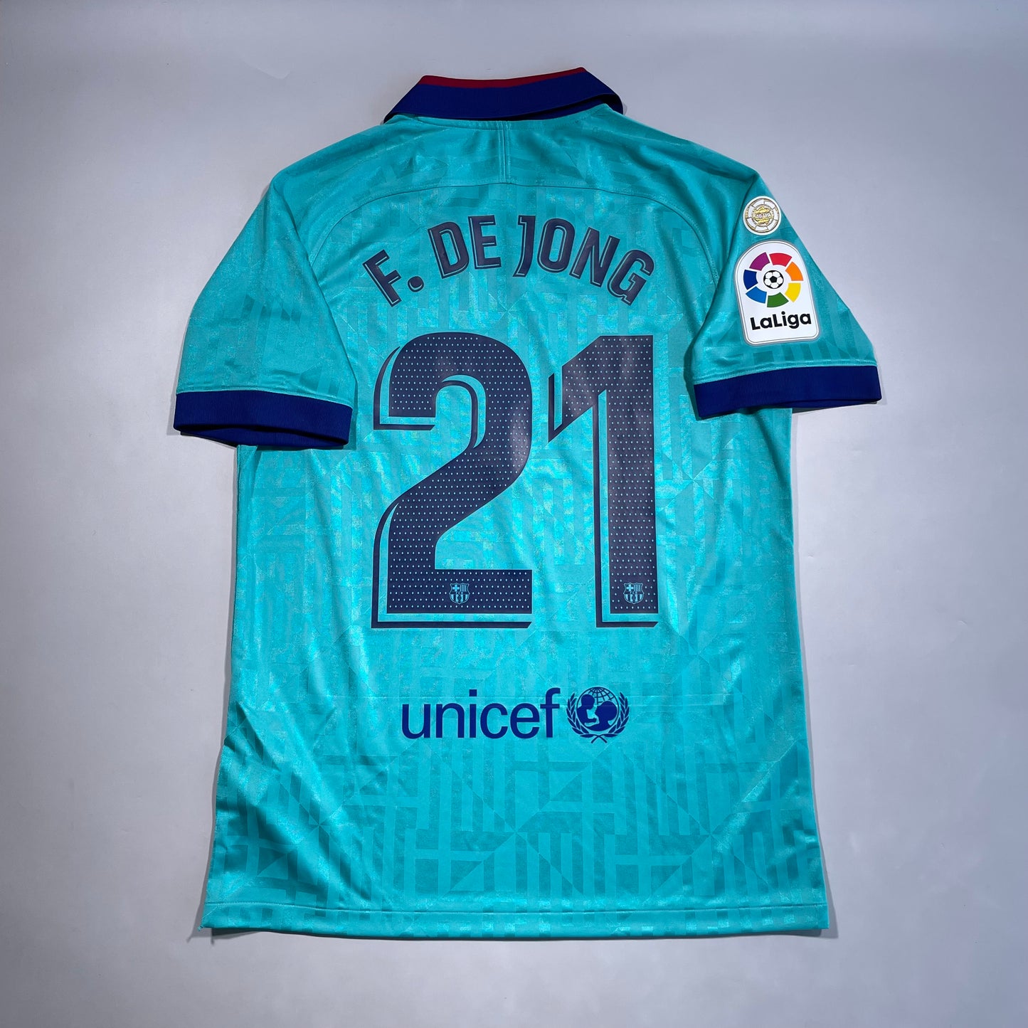 Official #21 F. De Jong 19/20 FC Barcelona 3rd Stadium Shirt Size M