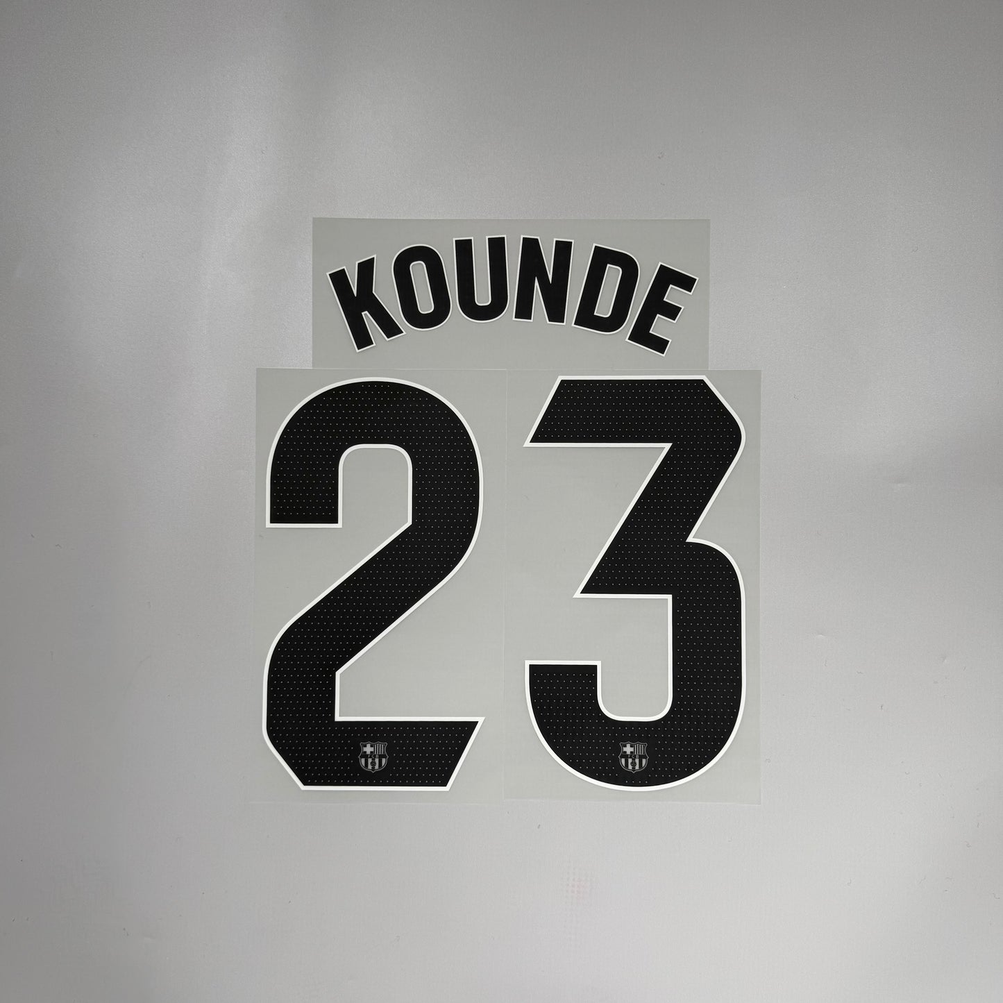 #23 Kounde 25/26 FC Barcelona Away Name & Number set