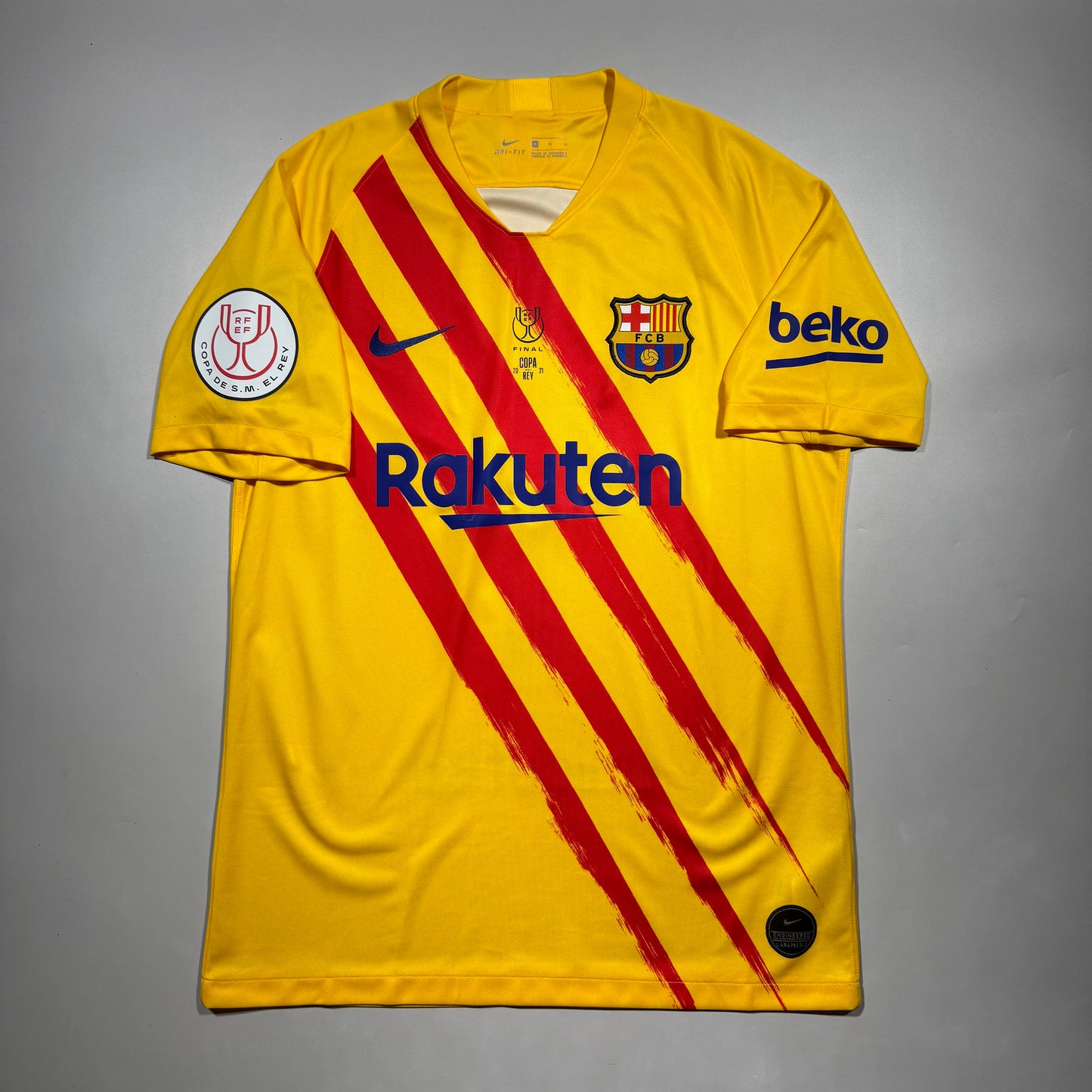 Official #7 Griezmann 21/22 FC Barcelona 4th Stadium Shirt Copa Del Rey Final Size M