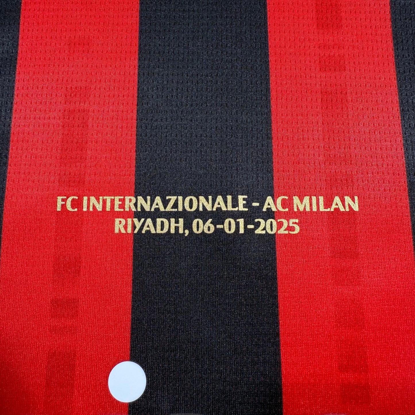 Official #11 Pulisic 24/25 AC Milan Home Stadium Shirt Super Copa Final Size L