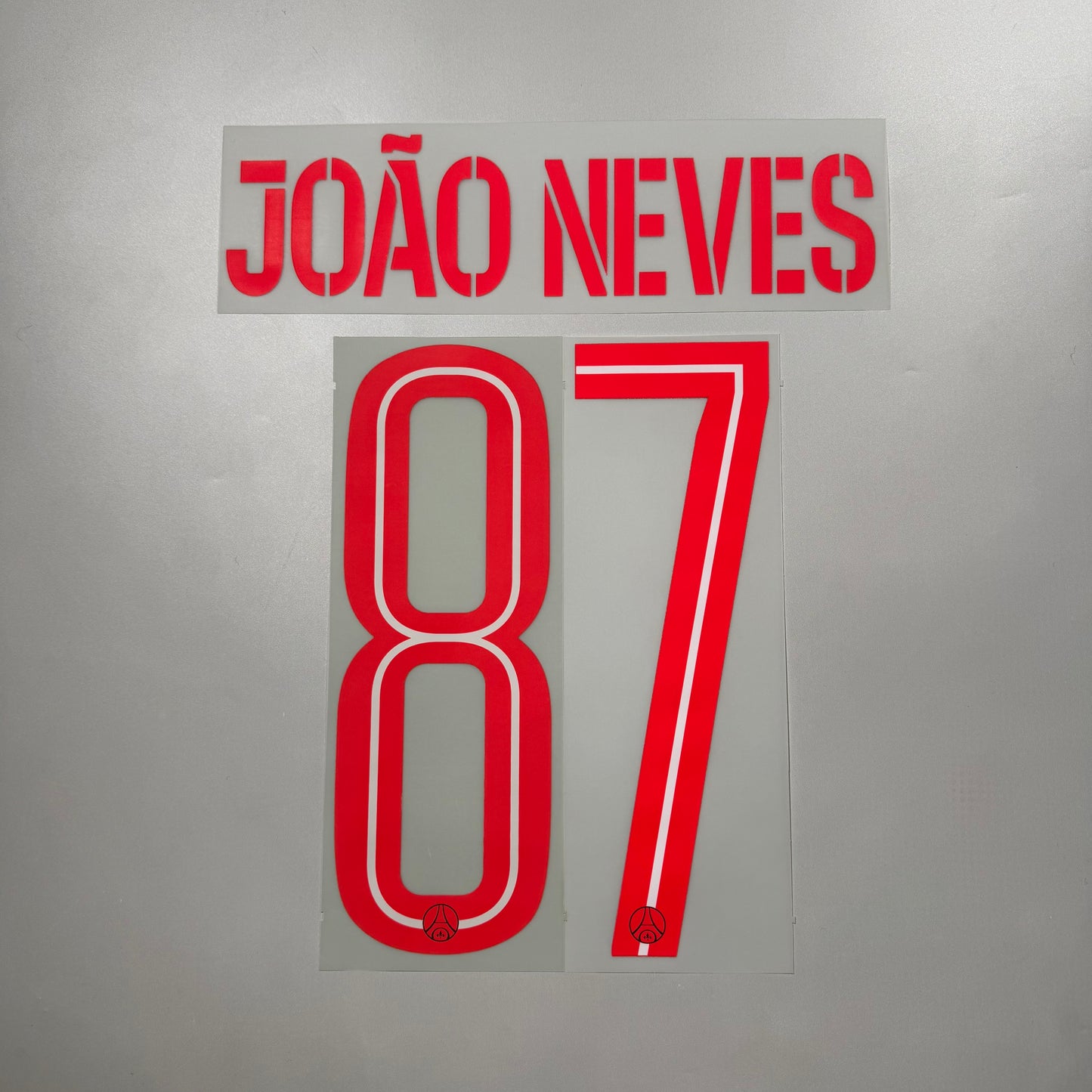 Official #87 Joao Neves 25/26 Paris Saint-Germant (PSG)4th Name & Number set Club Font