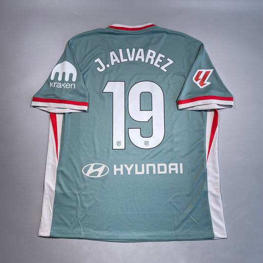 Official #19 J. Alvarez 24/25 Atletico Madrid Away Stadium Shirt Size XL