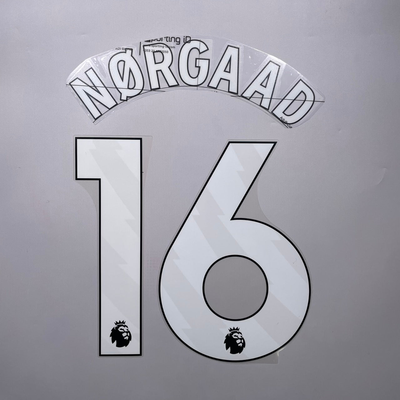 25/26 Arsenal Home Name & Number set English Premier League Font