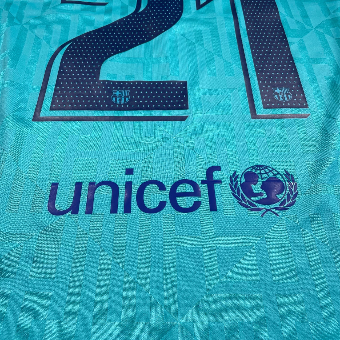 Official #21 F. De Jong 19/20 FC Barcelona 3rd Stadium Shirt Size M