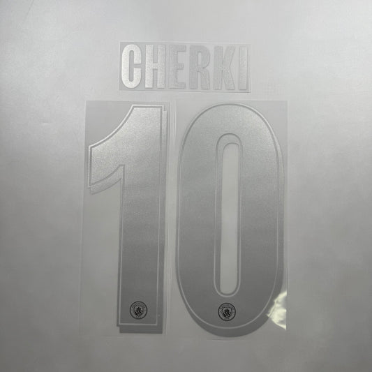 Official #10 Cherki 25/26 Manchester City Away Name and Number set Club Font