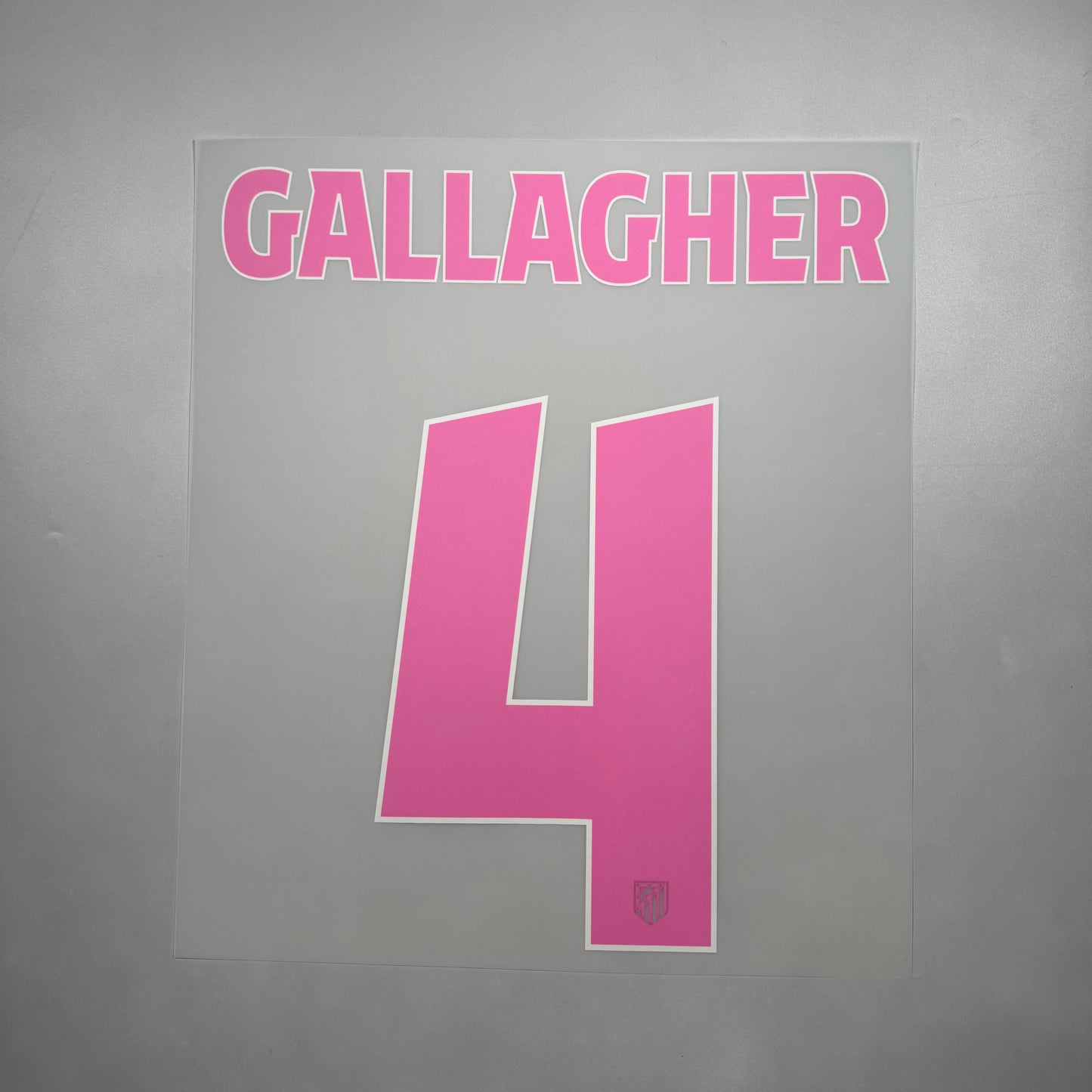 Official #4 Gallagher 24/25 Atletico Madrid 3rd Name and Number set UCL Pack