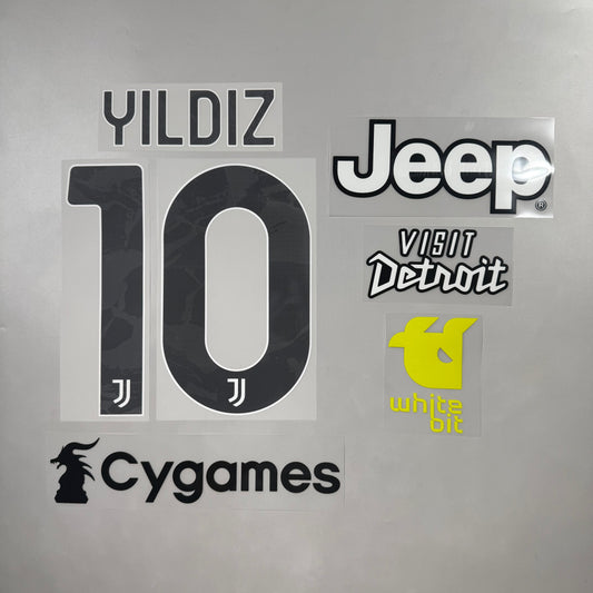 Official #10 Yildiz 25/26 Juventus Home Name and Number set