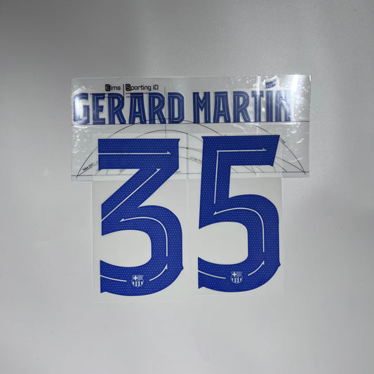 #35 Gerard Martin | 24-25 FC Barcelona 3rd Name & Number set
