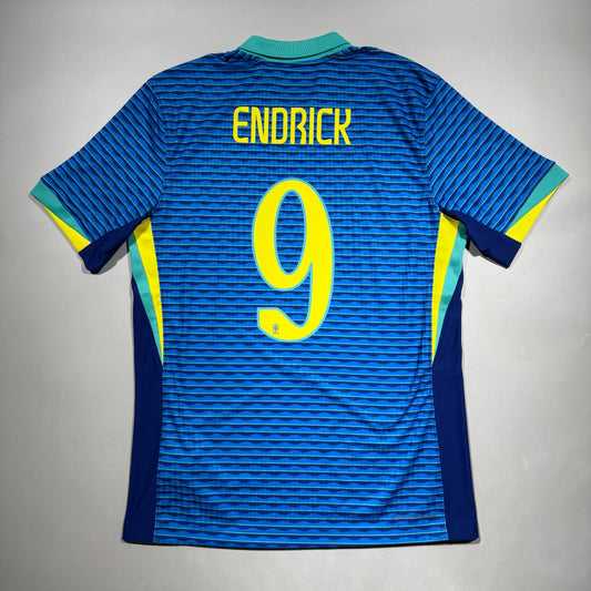 Official #9 Endrick 2024 Brazil Away Authentic Shirt Size M