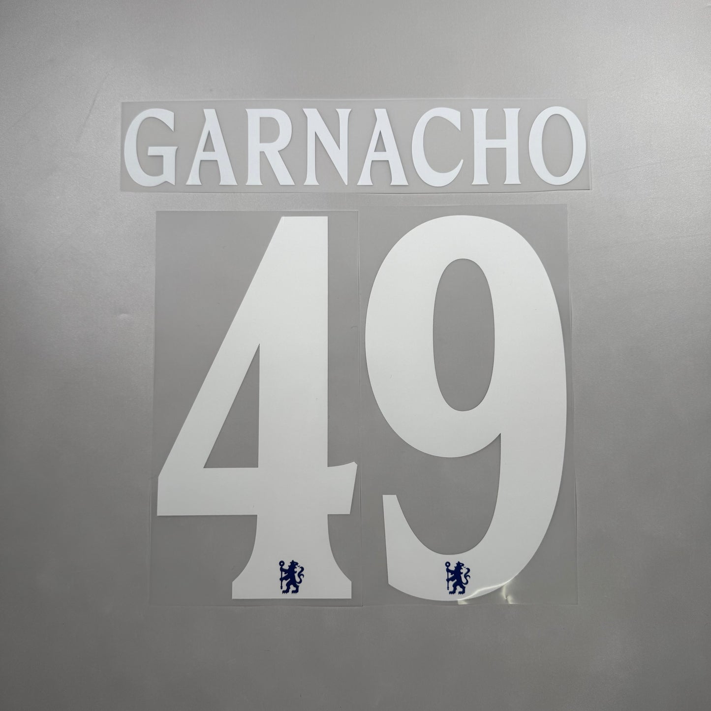 Official #49 Garnacho 25/26 Chelsea FC Home Name and Number set Club Font
