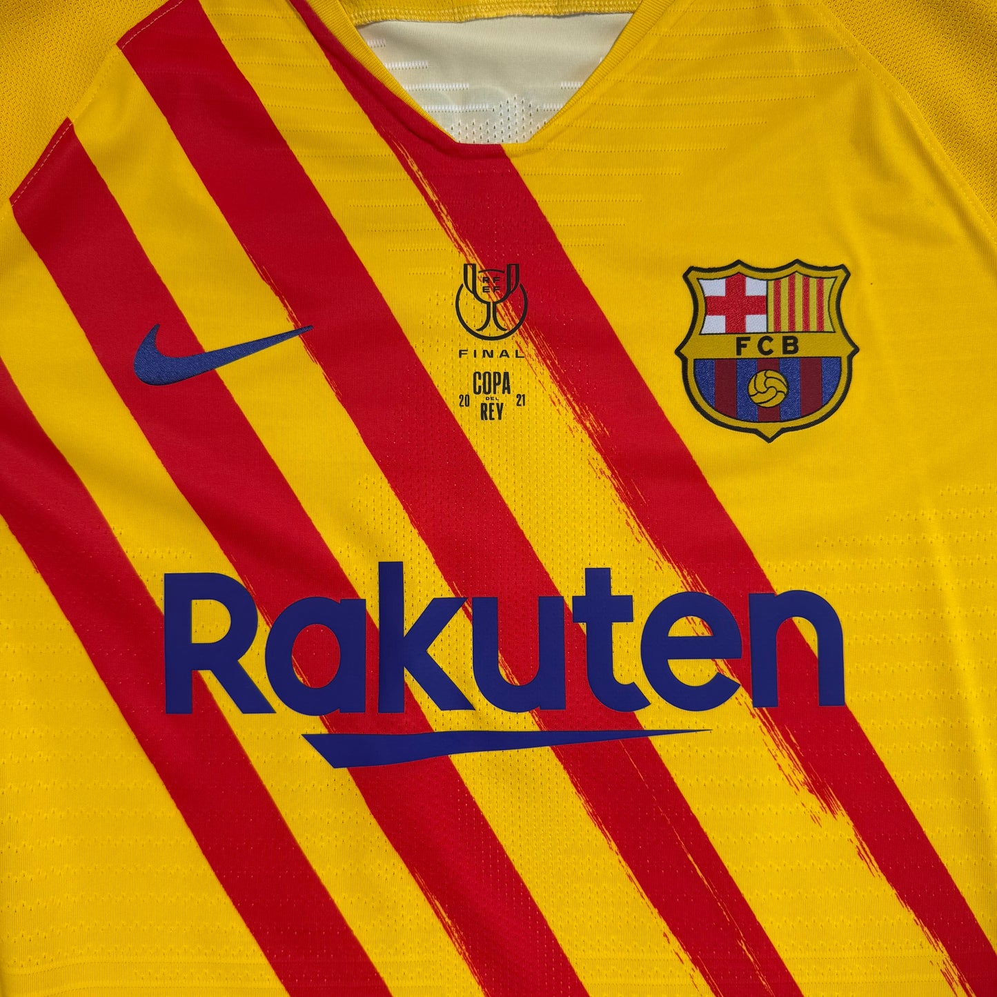 Official #10 Messi 20/21 FC Barcelona 4th Authentic Shirt Copa Del Rey Final Size L