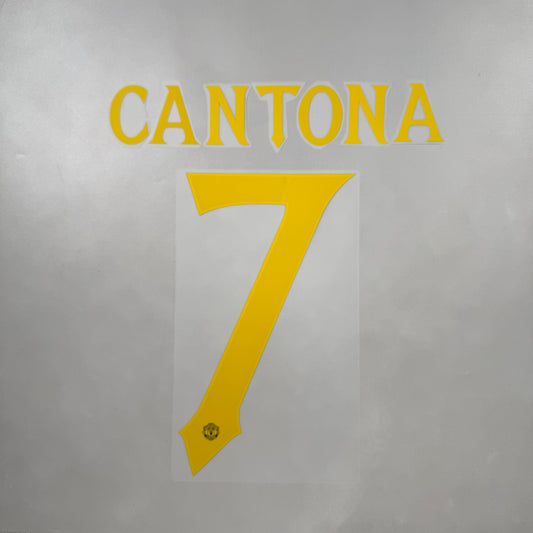 Official #7 Cantona 25/26 Manchester United 3rd Name and Number set Club Font