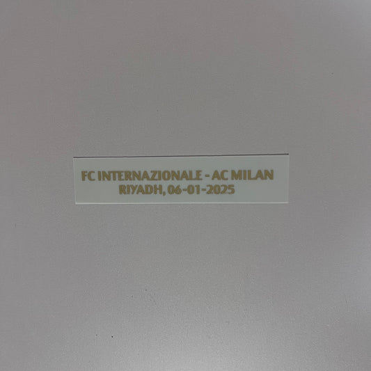 2025 AC Milan SUPERCOPPA FINAL RIYADH Match Transfer Details