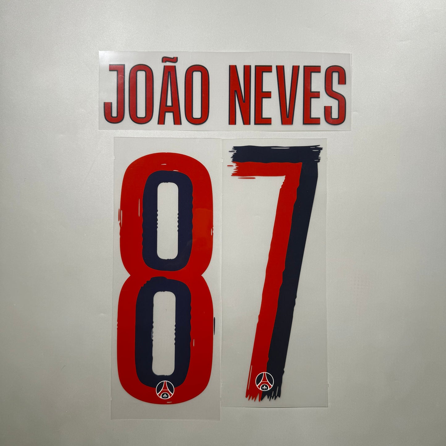 Official #87 Joao Neves 25/26 Paris Saint-Germant (PSG) Away Name & Number set Club Font