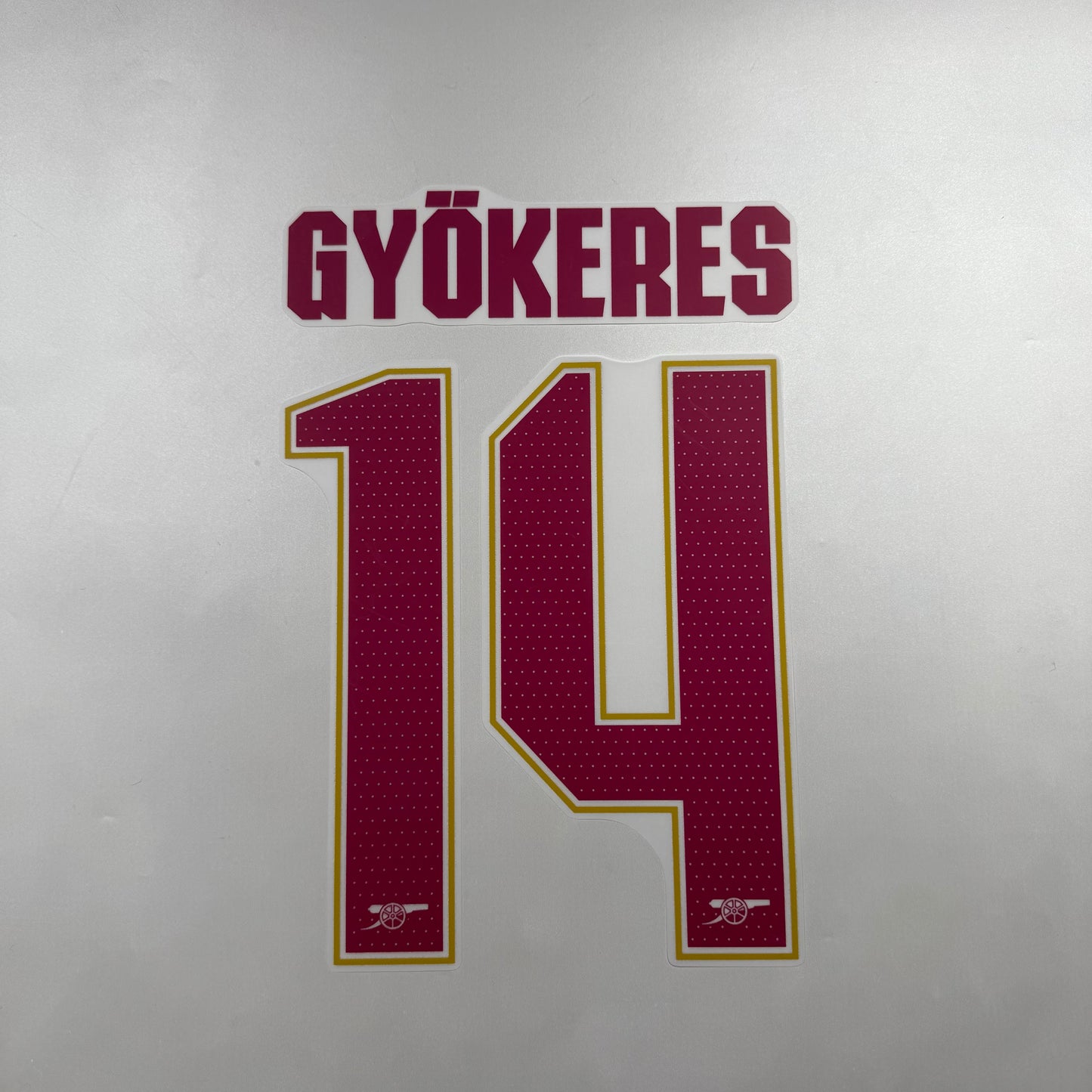 Official #14 Gyokeres 25/26 Arsenal 3rd Name and Number set Club Font