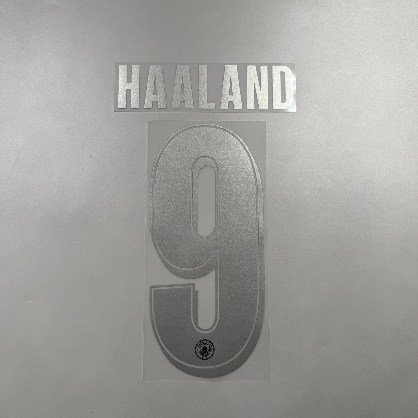 Official #9 Haaland 25/26 Manchester City Away Name and Number set Club Font