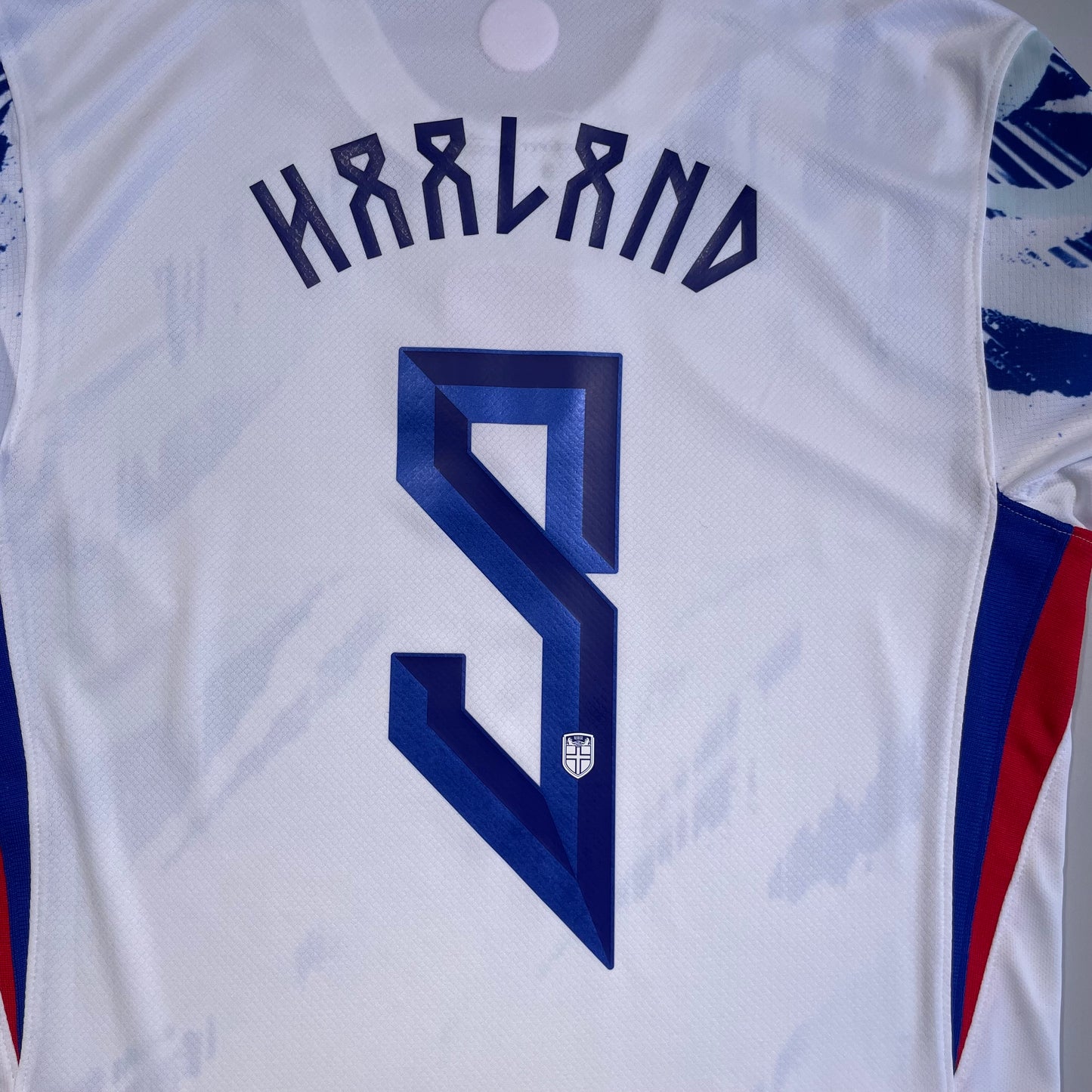 Official #9 Haaland 2024 Norway Away Stadium Shirt Size S