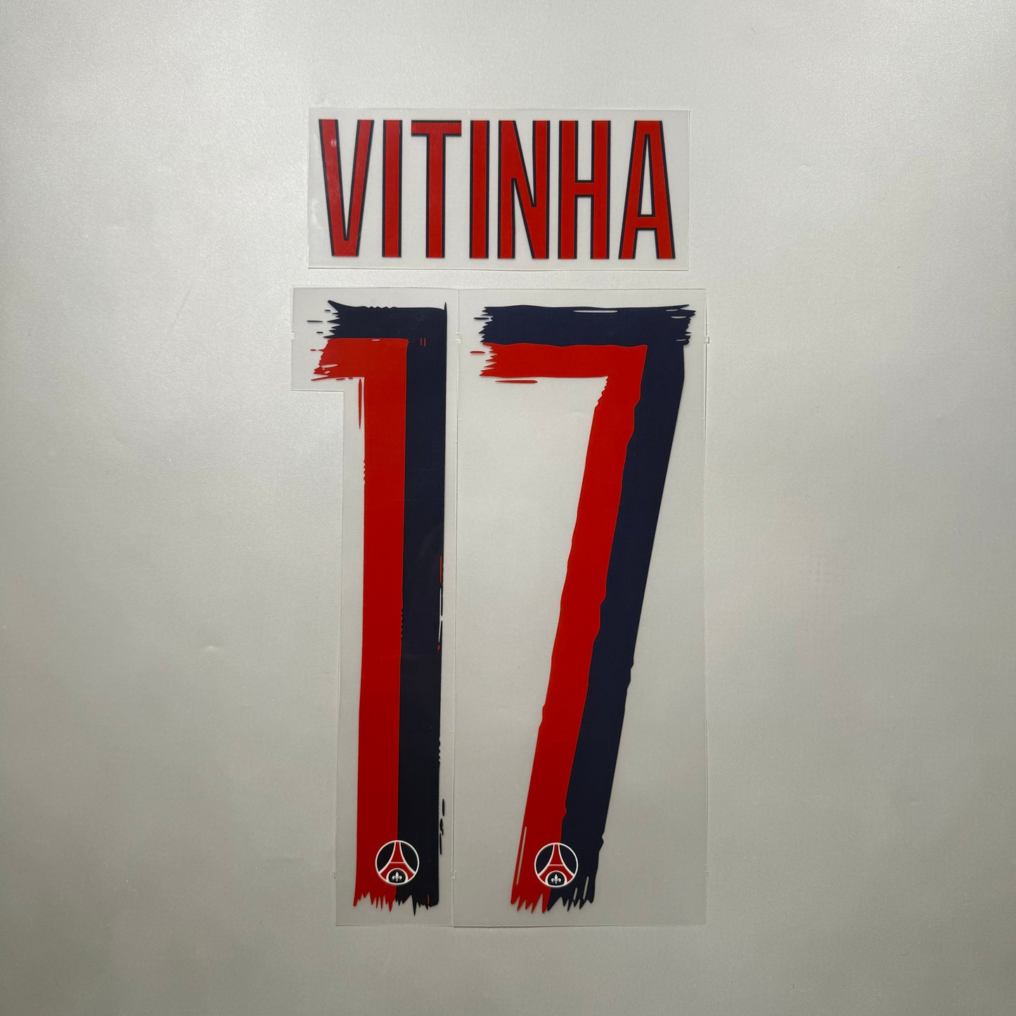 Official #17 Vitinha 25/26 Paris Saint-Germant (PSG)Away Name & Number set Club Font