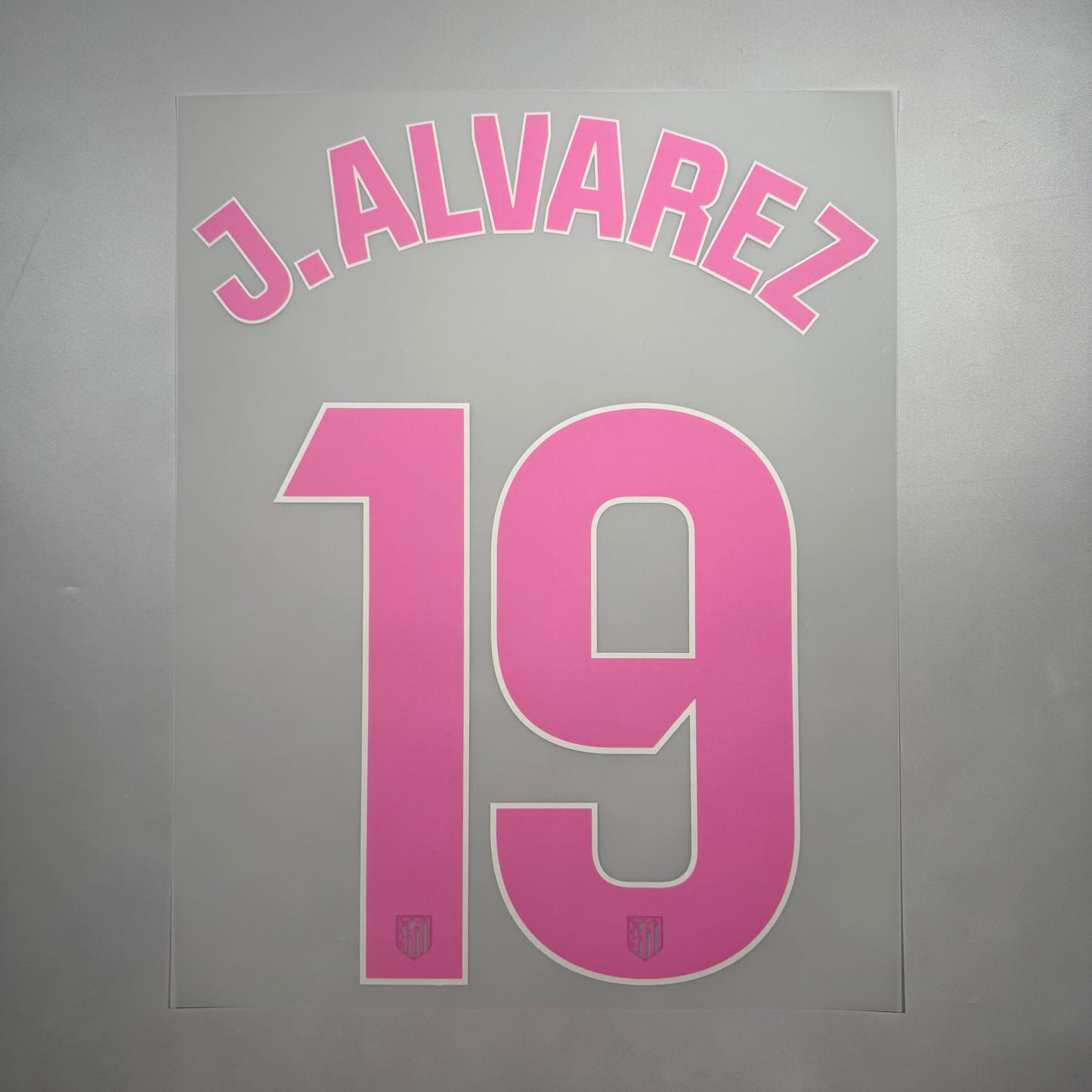 Official #19 J. Alvarez 24/25 Atletico Madrid 3rd Name and Number set La Liga Pack
