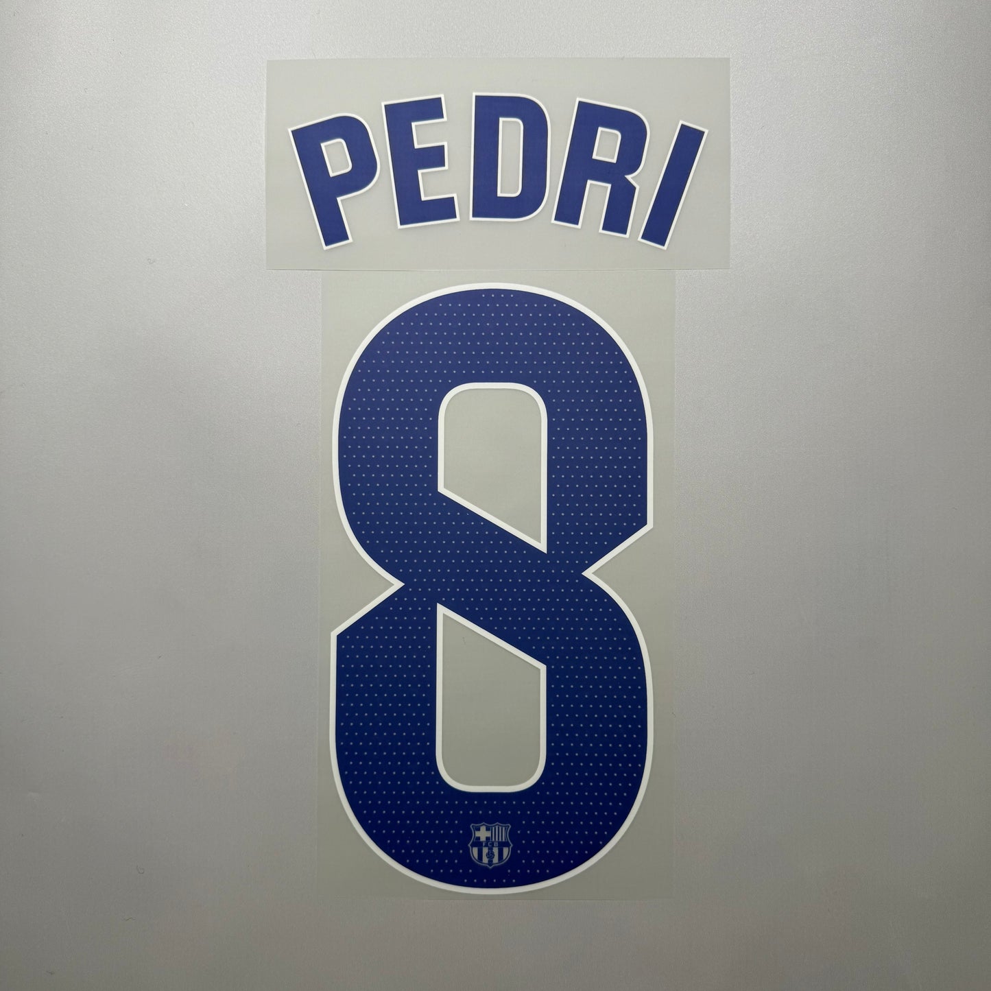 Official #8 Pedri 24/26 FC Barcelona Away Name and Number set