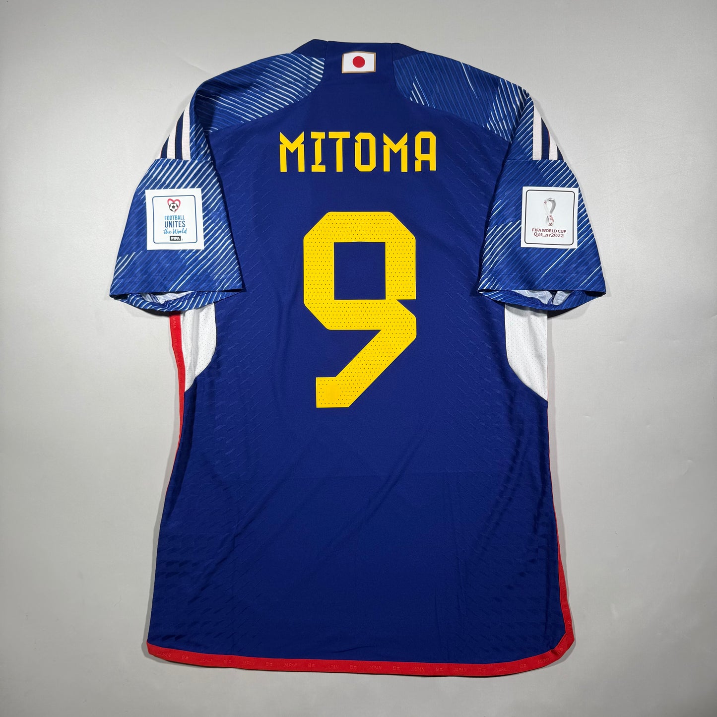 Official #9 Mitoma 2022 Japan Home Authentic Shirt Qatar World Cup Size M=JP:XL