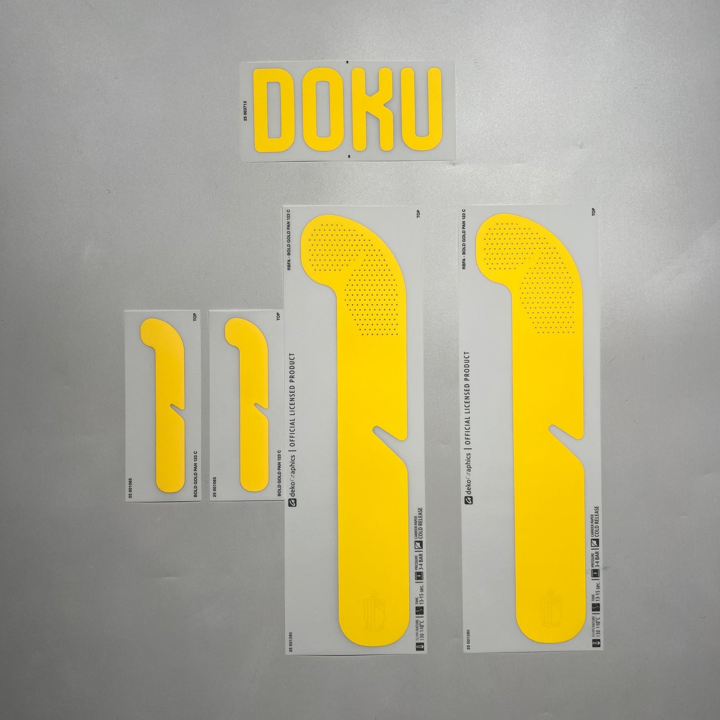 Official #11 Doku 2026 Belgium Home Name & Number set