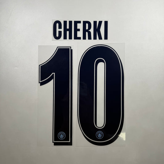 Official #10 Cherki 25/26 Manchester City Home Name and Number set Club Font
