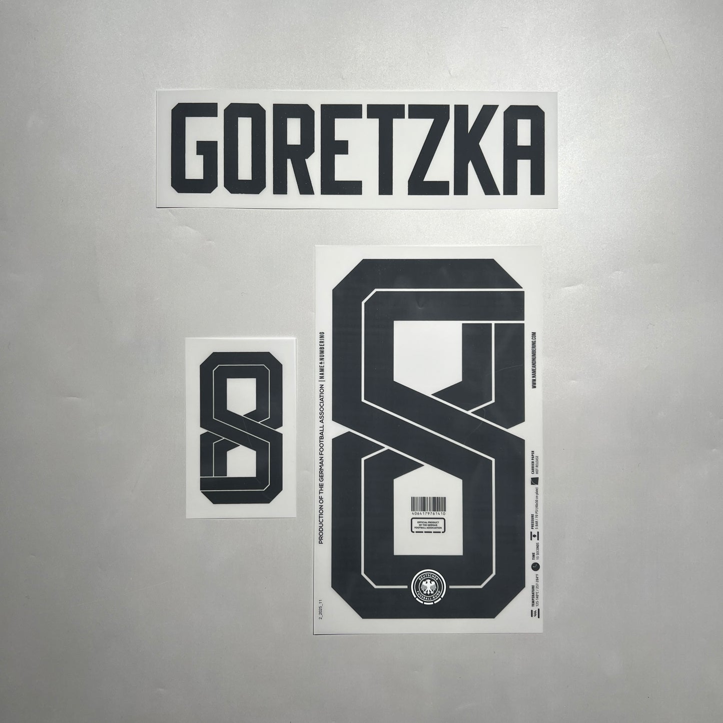 Official #8 Goretzka 2026 Germany Home Name & Number set