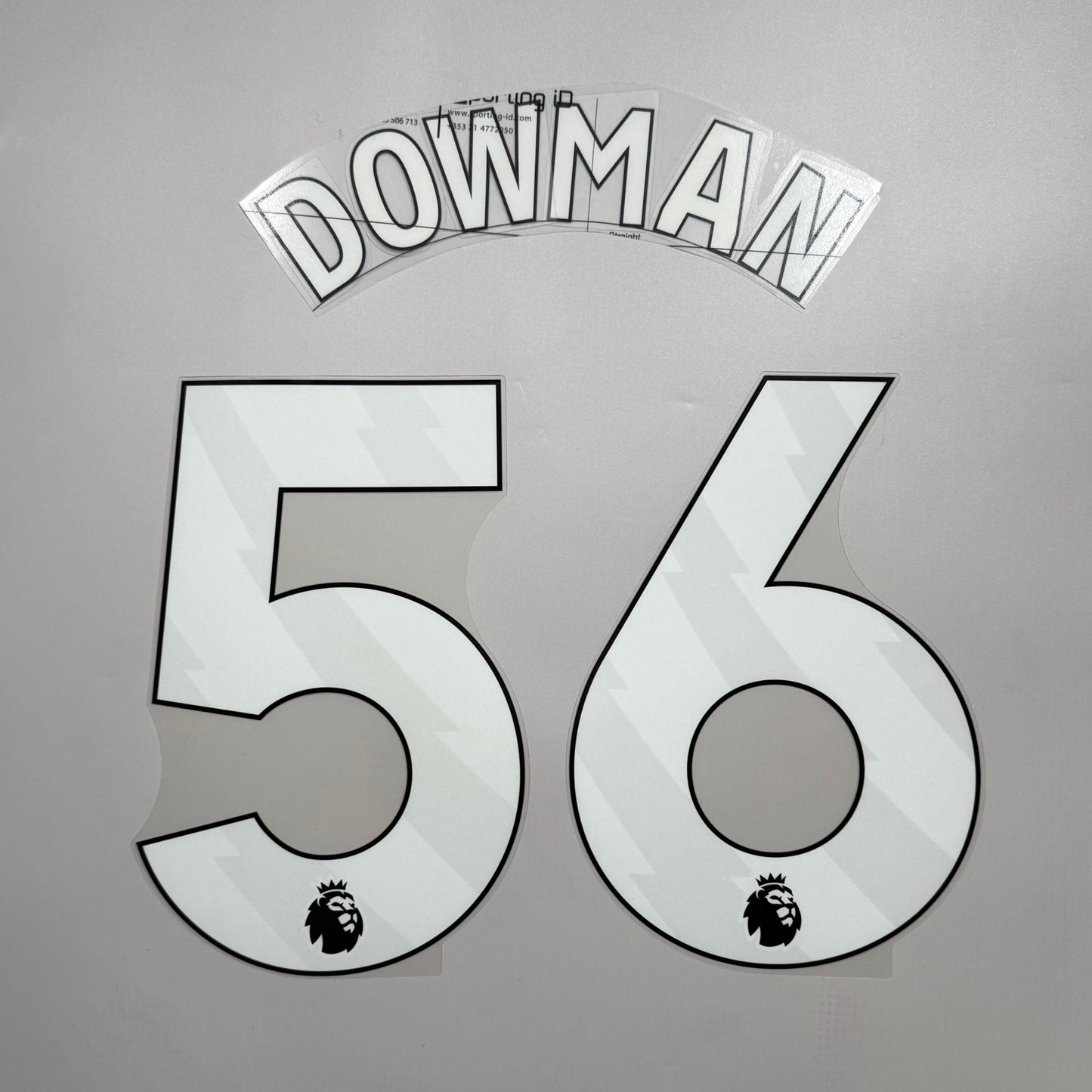 Official 25/26 Arsenal Home Name & Number set English Premier League Font