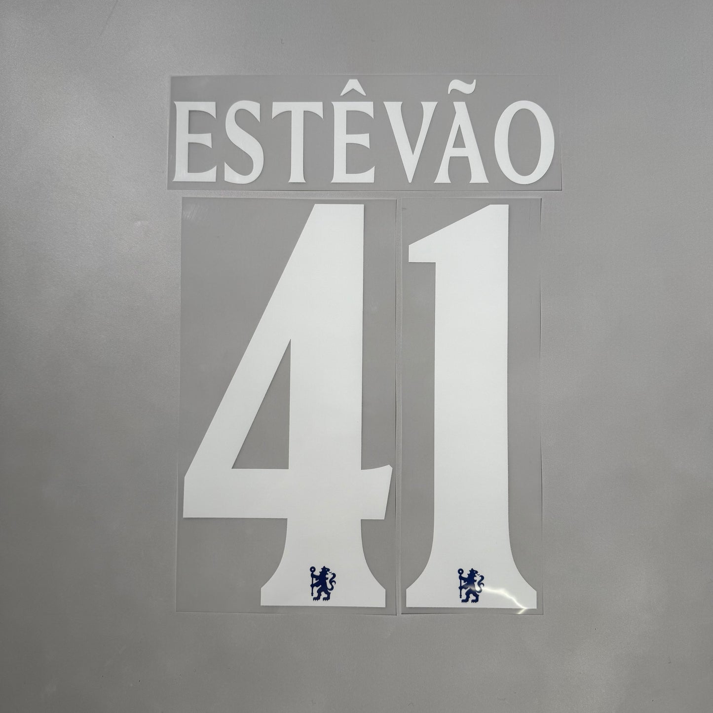 Official #41 Estevao 25/26 Chelsea Home Name and Number set Club Font